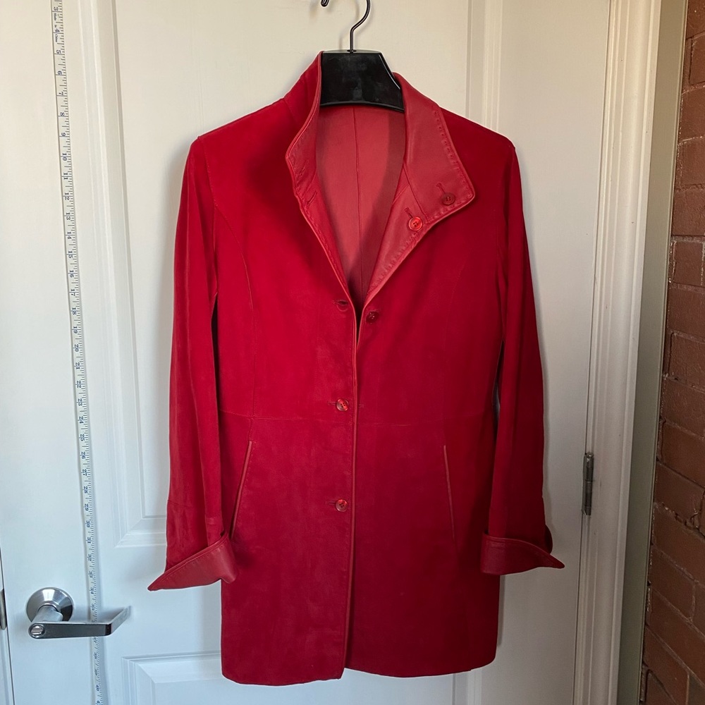Reversible Red Leather/Suede Jacket